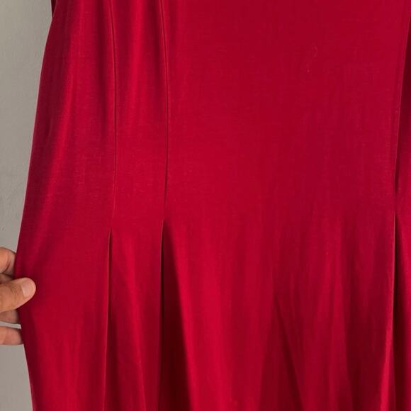 J. Jill Wearever Collection Pleated Red Tunic Top Pullover XL Tall Stretch NEW - Picture 4 of 7